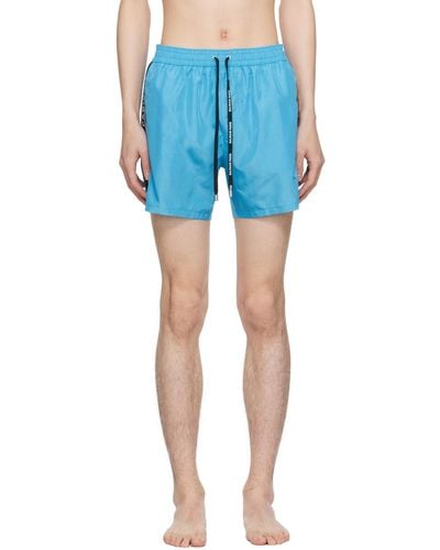Balmain Printed Swim Shorts - Blue