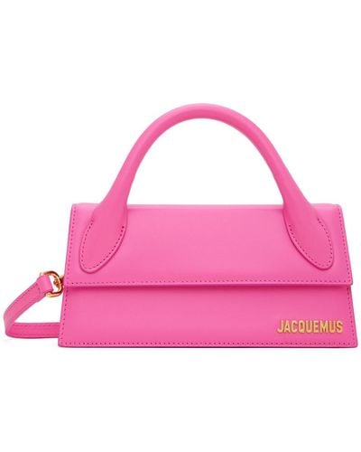 Jacquemus Le Chiquito Long Leather Top Handle Bag - Pink