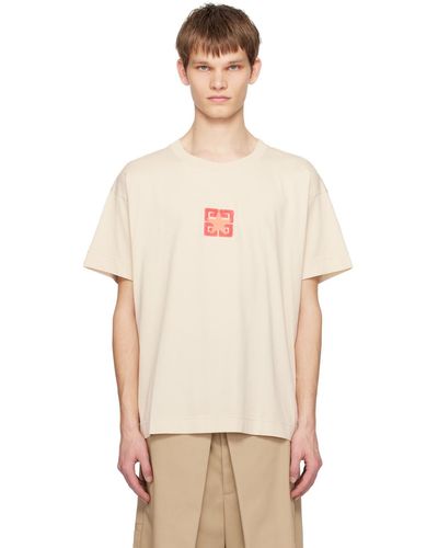 Givenchy T-shirt à appliqué graphique et logo 4g - Neutre