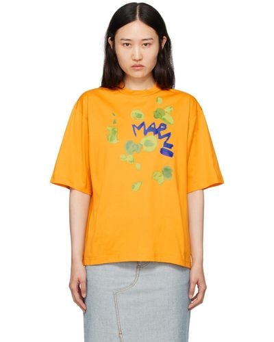 Marni Dripping Flower T-shirt - Orange