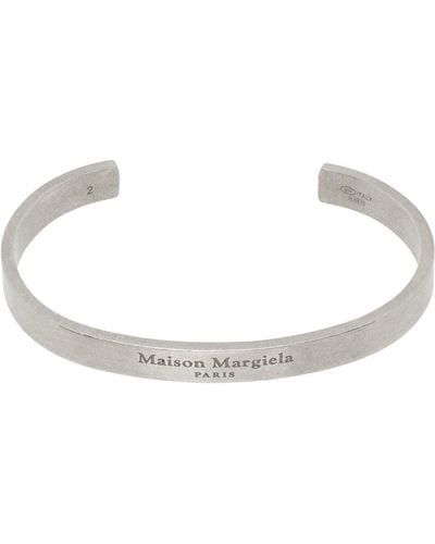 Maison Margiela シルバー ロゴ ブレスレット - ブラック