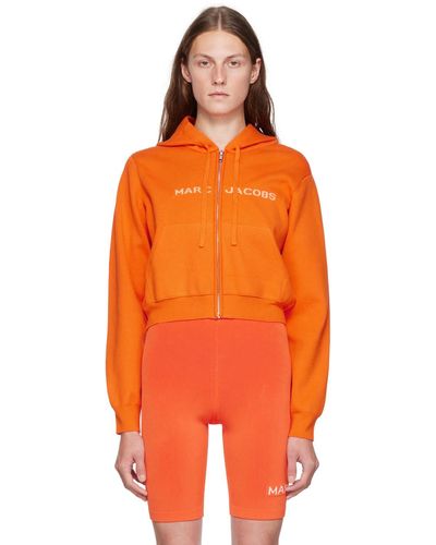 Marc Jacobs 'The Cropped Zip Hoodie' Hoodie - Orange