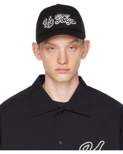 Y-3 Casquette noire à écusson à logo brodé