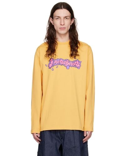Jacquemus T-shirt à manches longues 'le t-shirt desenho' jaune - Orange