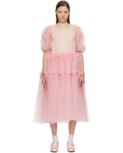 Noir Kei Ninomiya Tulle Frill Dress - Pink