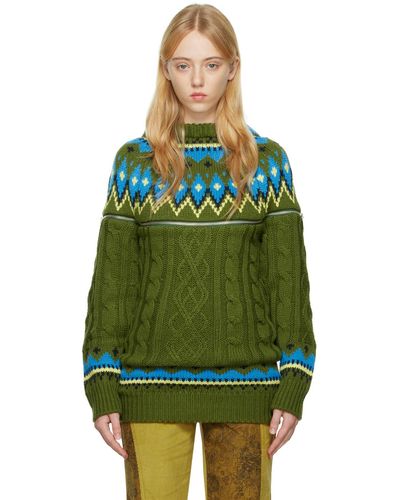 ANDERSSON BELL Cape Nordic Hoodie - Green