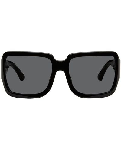 Dries Van Noten Linda Farrow Edition Oversized Sunglasses - Black
