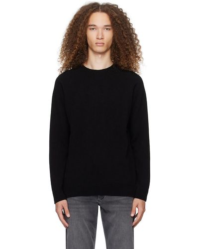 Sunspel Raglan Sweater - Black