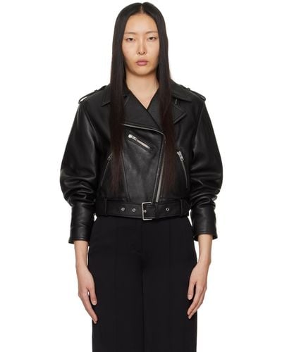 Filippa K Black Loose Leather Jacket