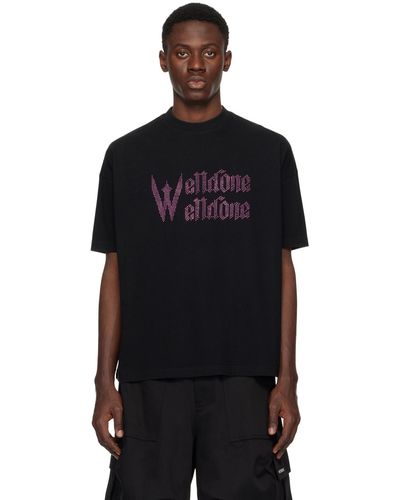 we11done Crystal-cut T-shirt - Black