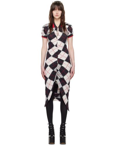 Vivienne Westwood Robe midi e à coutures torsadées - Noir