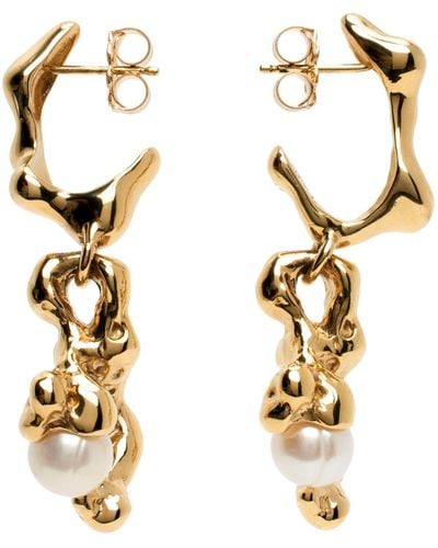 Faris Fellini Drop Earrings - Metallic