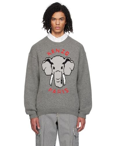 KENZO グレー Paris Elephant セーター