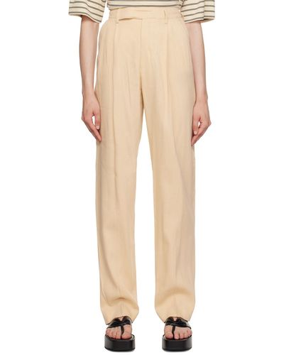 Filippa K Beige Julie Trousers - Natural