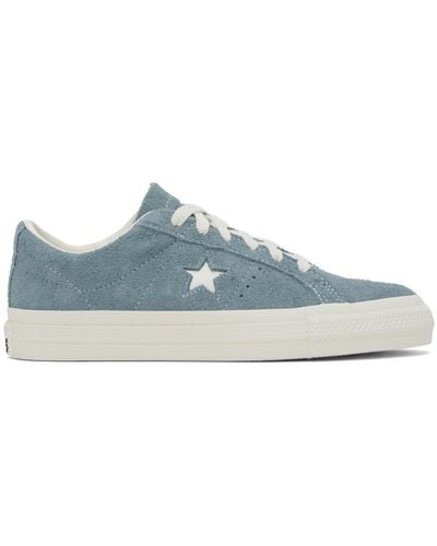 Converse Blue One Star Pro Trainers - Black