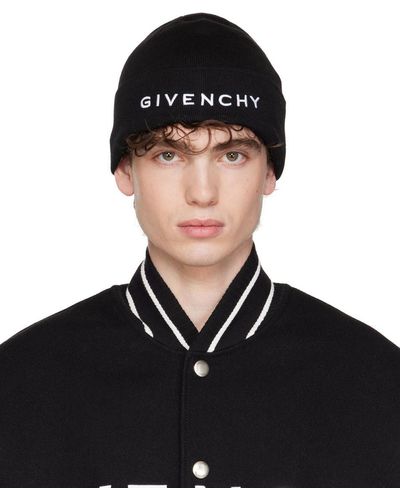 Givenchy Logo Beanie - Black