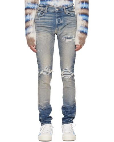 Amiri Blue Crystal Mx-1 Jeans