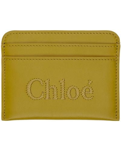Chloé Khaki Sense Card Holder - Green