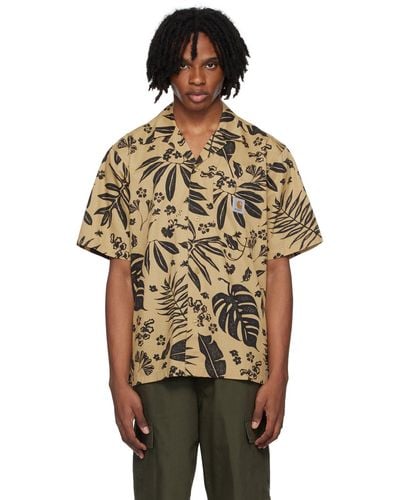 Carhartt Tan Woodblock Shirt - Multicolour