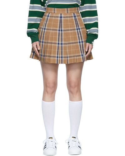 A Bathing Ape Brown Polyester Mini Skirt - Natural