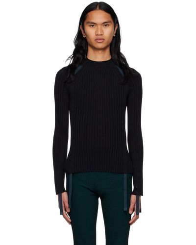 Dion Lee Gathered Utility Long Sleeve T-shirt - Black