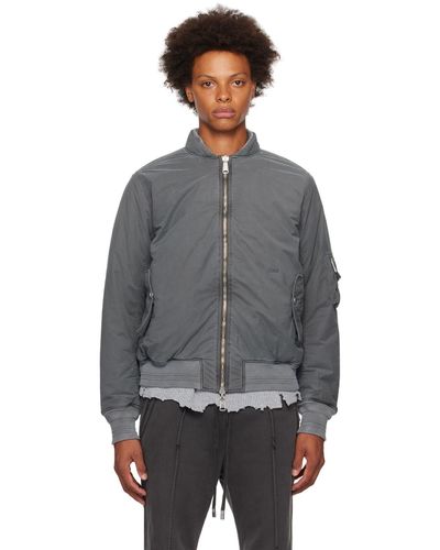 C2H4 Blouson aviateur réversible volcano gris - Noir