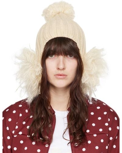 Tao Comme Des Garçons Off- Wool Mix Rib Beanie - Red