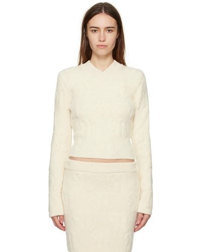 Nanushka Off-white Dian Sweater - Natural