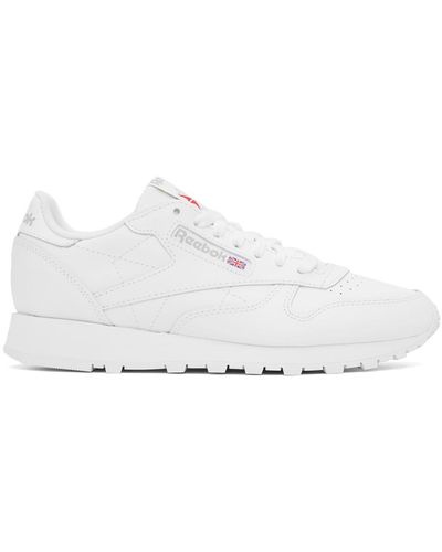 Reebok Baskets blanches en cuir - Noir