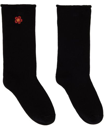 KENZO Black Paris 'boke Flower' Socks