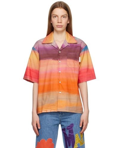 Marni Multicolor Dark Side Of The Moon Shirt - Orange