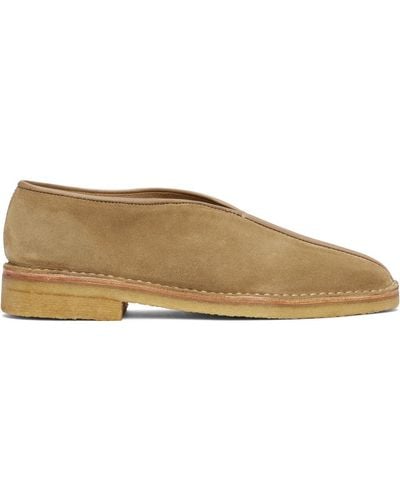 Lemaire Ssense Exclusive Tan Square Toe Slippers - Brown