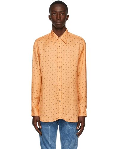Dries Van Noten Printed Shirt - Orange