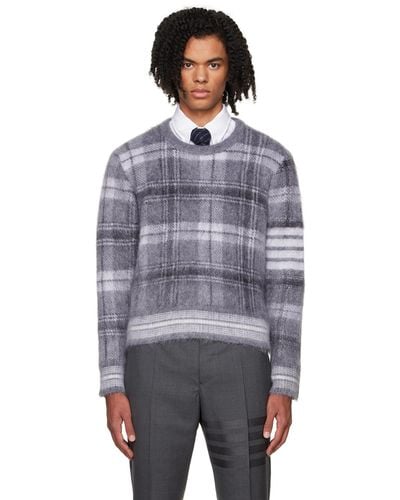 Thom Browne Gray 4-bar Sweater - Multicolor