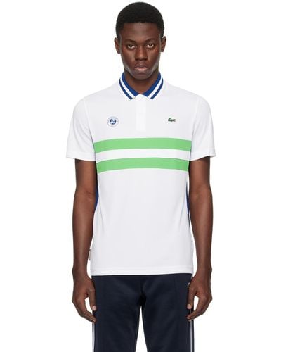 Lacoste Roland Garrosエディション ホワイト ポロシャツ - ブラック