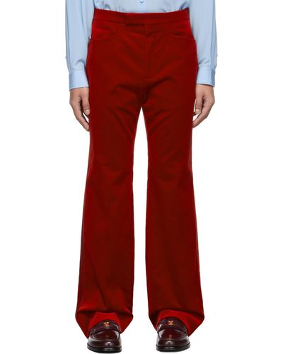 Gucci Pantalon extensible rouge
