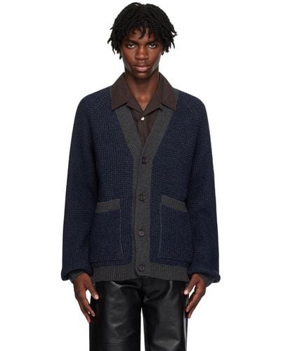 Universal Works Patch Cardigan - Blue
