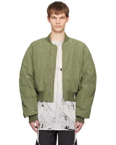 HELIOT EMIL Ssense Exclusive Tranquil Bomber Jacket - Green