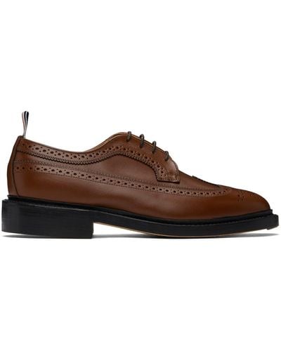 Thom Browne Thom e chaussures oxford de style brogue brunes à embout prolongé - Noir