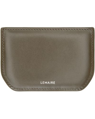 Lemaire Khaki Calepin Card Holder - Black