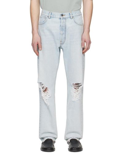 The Row Blue Burted Jeans - White