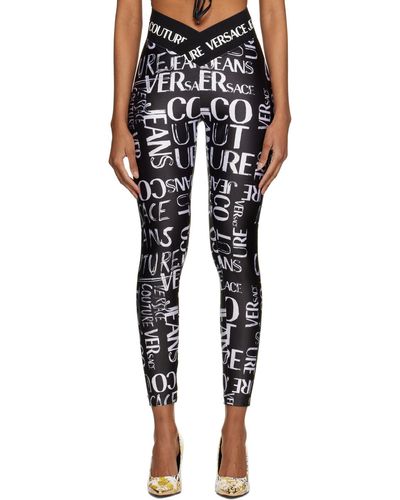 Versace Jeans Couture Black Doodle leggings