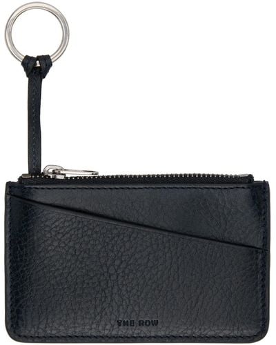 The Row Zipped Keychain Wallet - Black