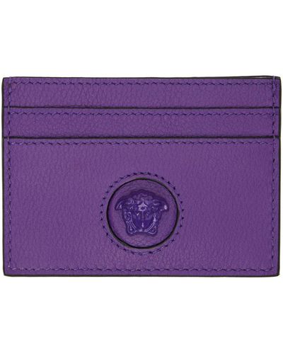Versace Purple 'la Medusa' Card Holder