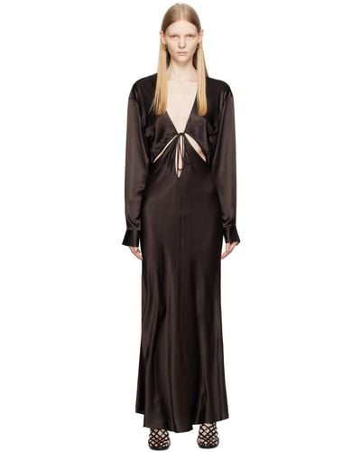 Christopher Esber Brown Triquetra Maxi Dress - Black