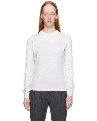Zegna White Oasi Sweater - Black