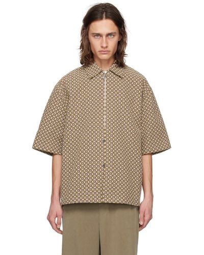 LE17SEPTEMBRE Zip Shirt - Natural