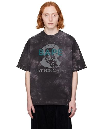 A Bathing Ape Tie-dye T-shirt - Black