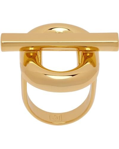 Rabanne Gold Xl Link Ring - Metallic
