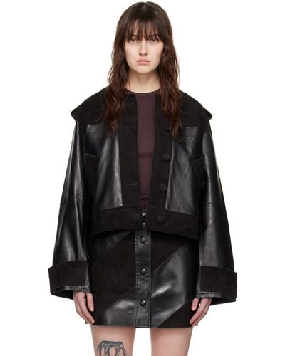 Stand Studio Corinne Leather Jacket - Black
